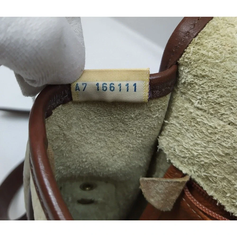 Dooney & Bourke Ivory Pebbled Leather Buckle Satchel Crossbody Bag - Made in USA
